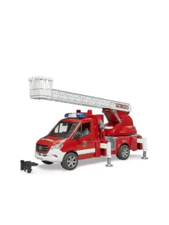 BRUDER, MB Sprinter Feuerwehr Mit Drehleiter, Pumpe Und Light & Sound Modul