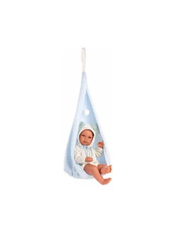 LLORENS, Babypuppe Mit Schaukelzelt Blau 35cm