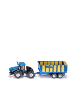 SIKU, New Holland Traktor Mit Silagewagen